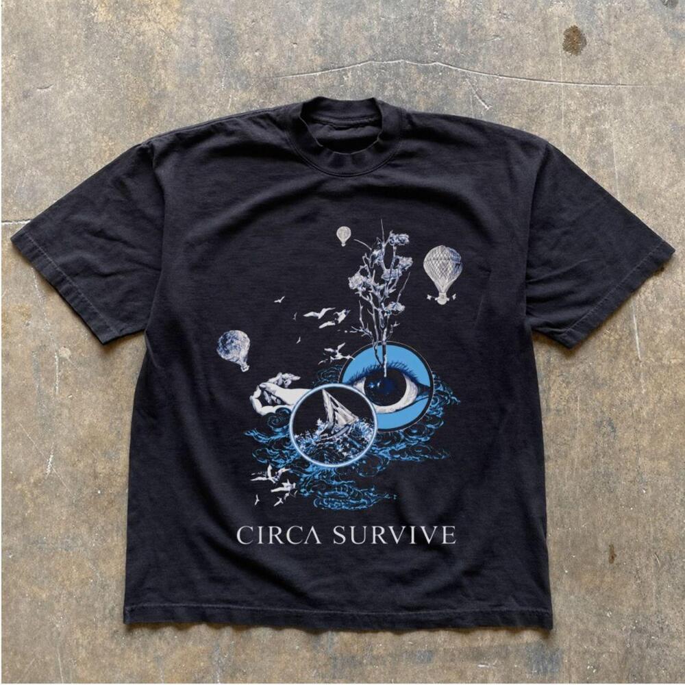 Circa Survive Eye & Ocean Graphic Black Tee Alternative Band Shirt